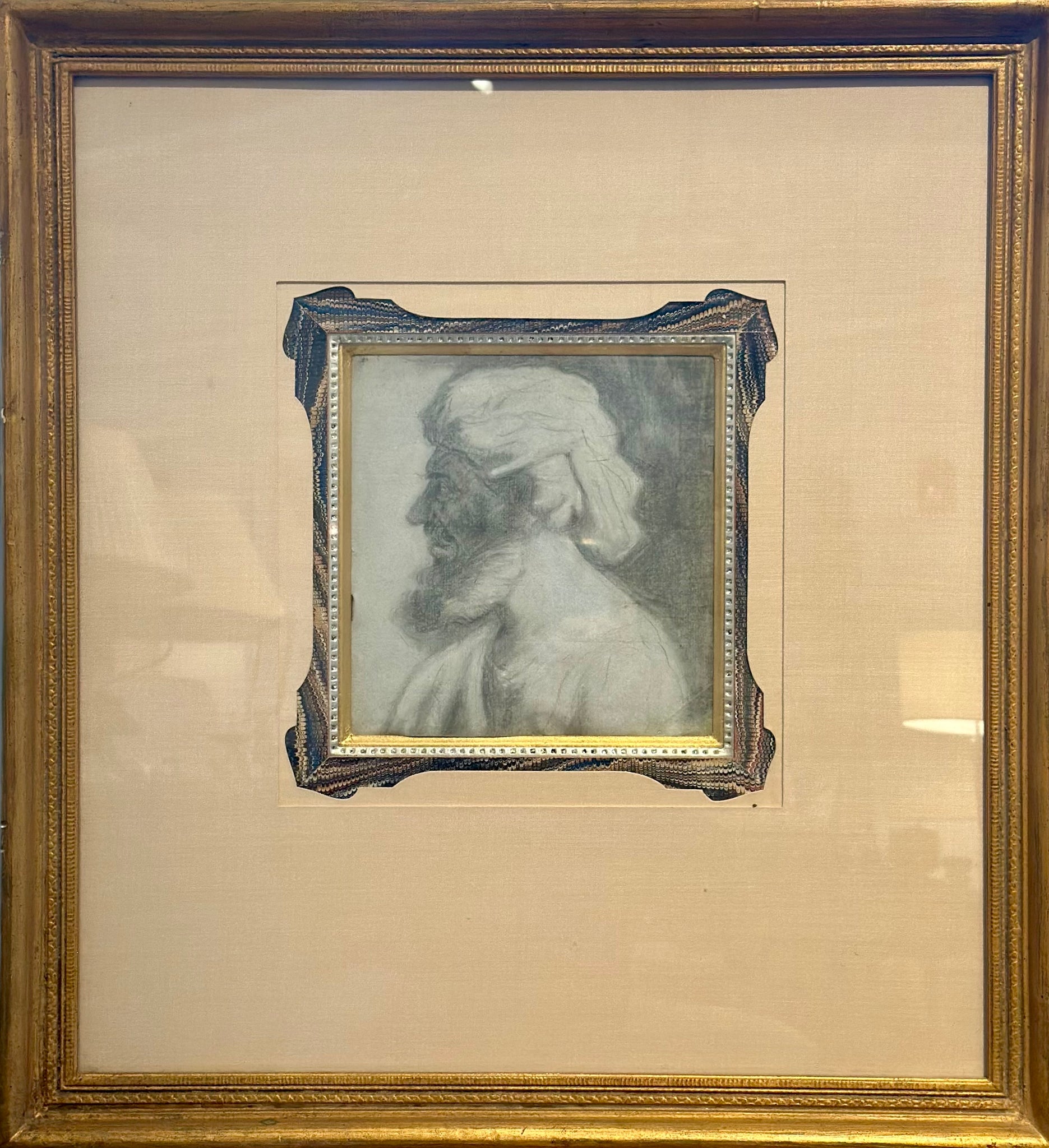 18th c Framed Drawing
