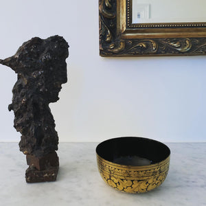 Black & Gold Lacquer Bowl - Marrakech Designs x Charles Spada Collection
