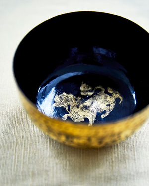 Black & Gold Lacquer Bowl - Marrakech Designs x Charles Spada Collection