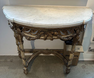 Italian Console  Marble Top Table