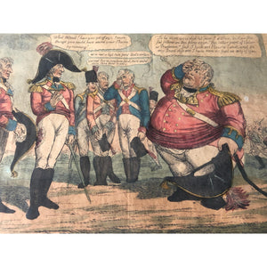 Political Satire Hand Colored Engravings, 19th C.,Framed - a Pair
