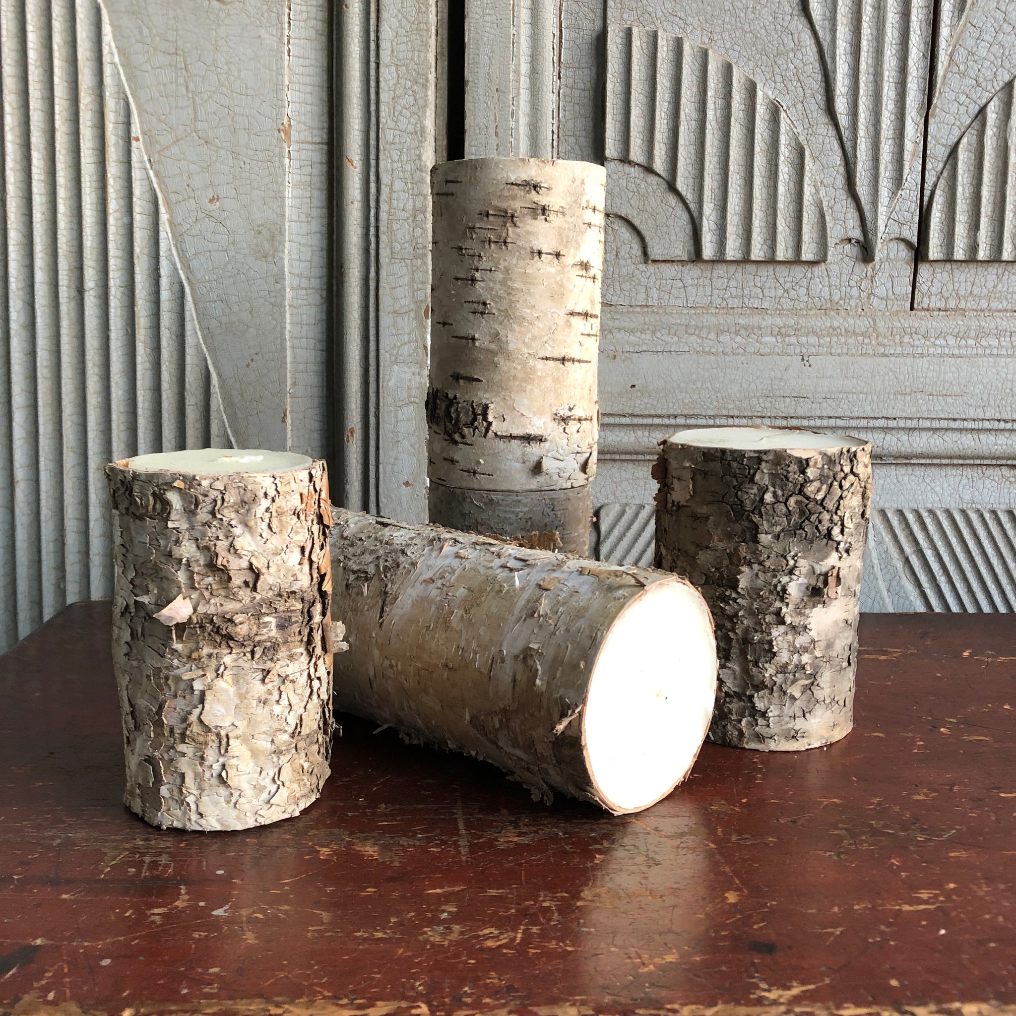 Small Birch Wrapped Candle