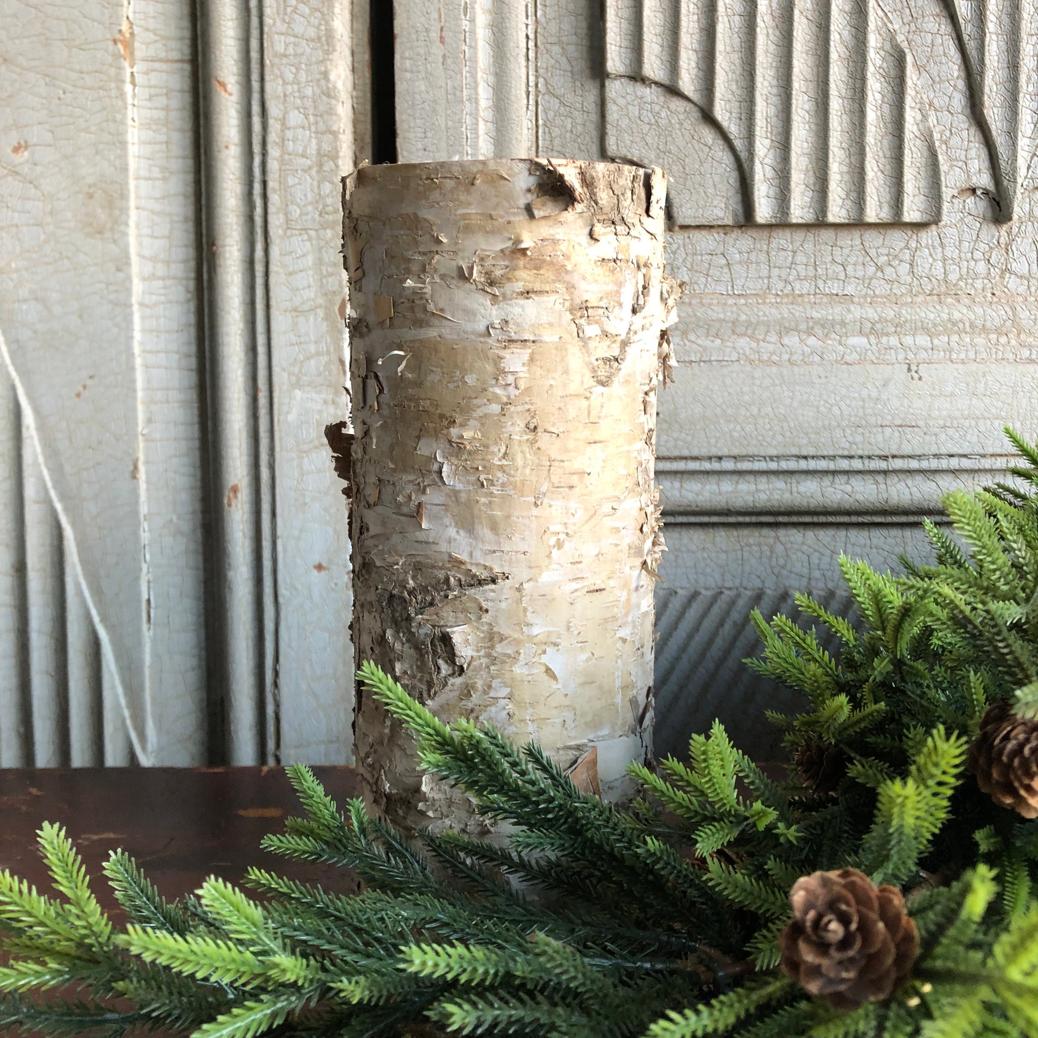 Medium Birch Wrapped Candle