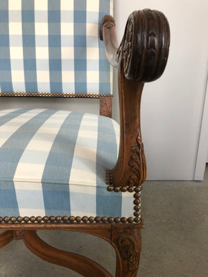19th C. French Upholstered Armchair