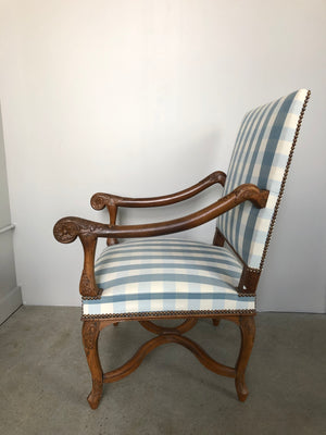 19th C. French Upholstered Armchair