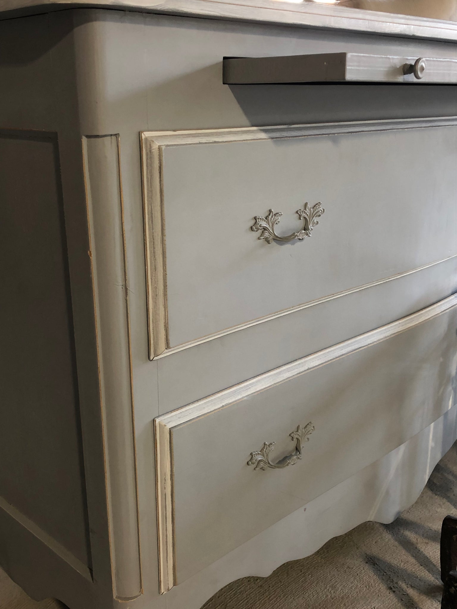 Painted Oak Two Drawer Belgian Chest