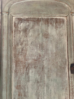 18th C. Painted Oak Cupboard Door