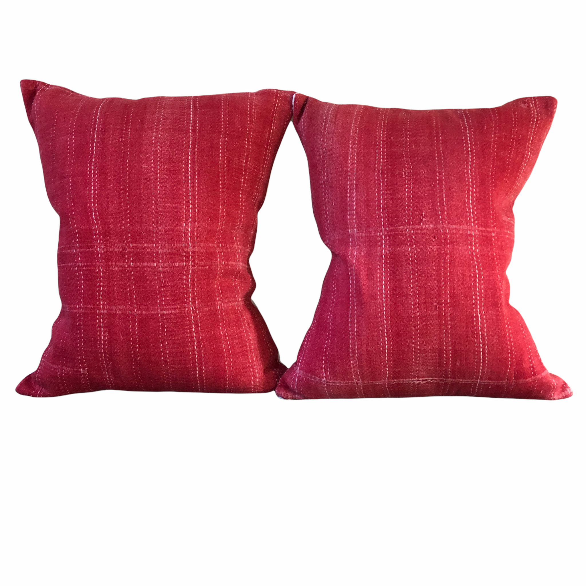 Romanian Ticking Stripe Pillows - A Pair