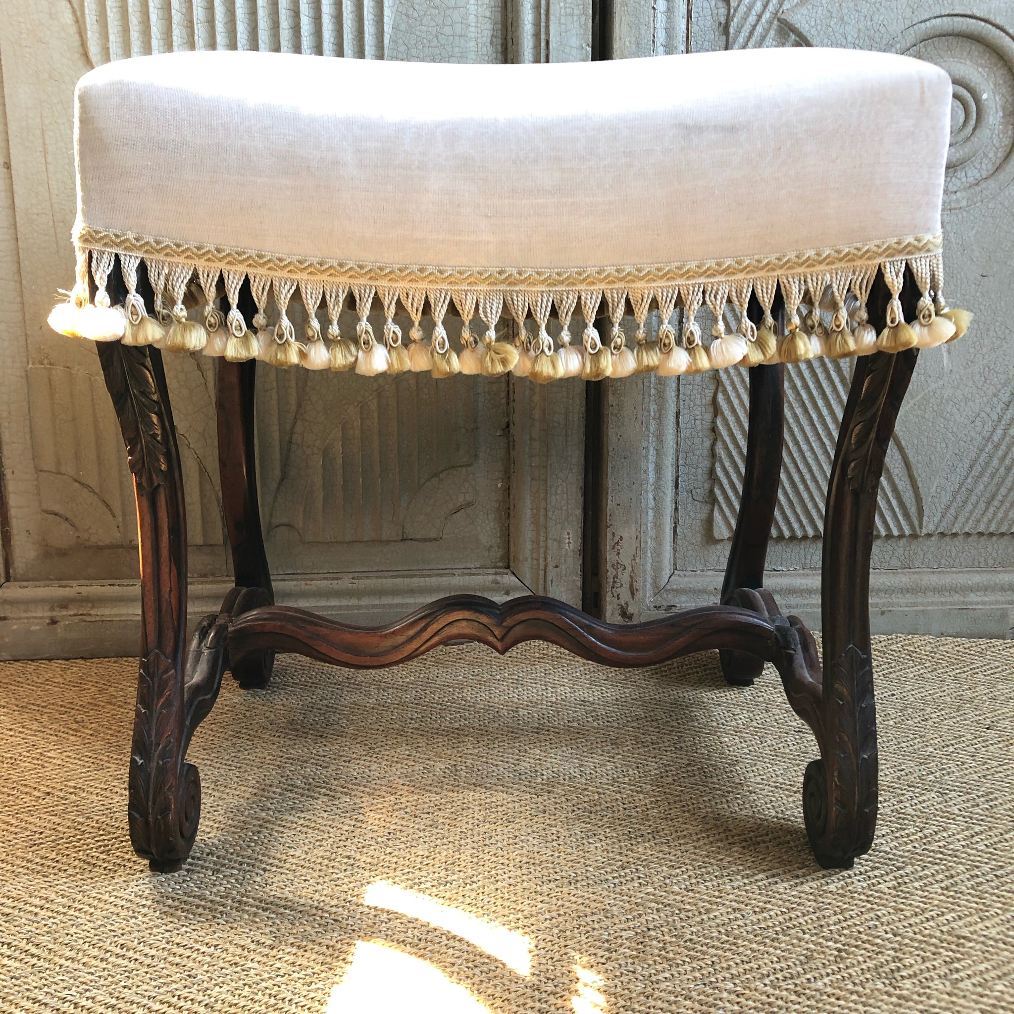 19th Century French Upholstered Stool