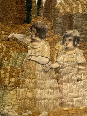 19th C. Silk Embroidery Pair