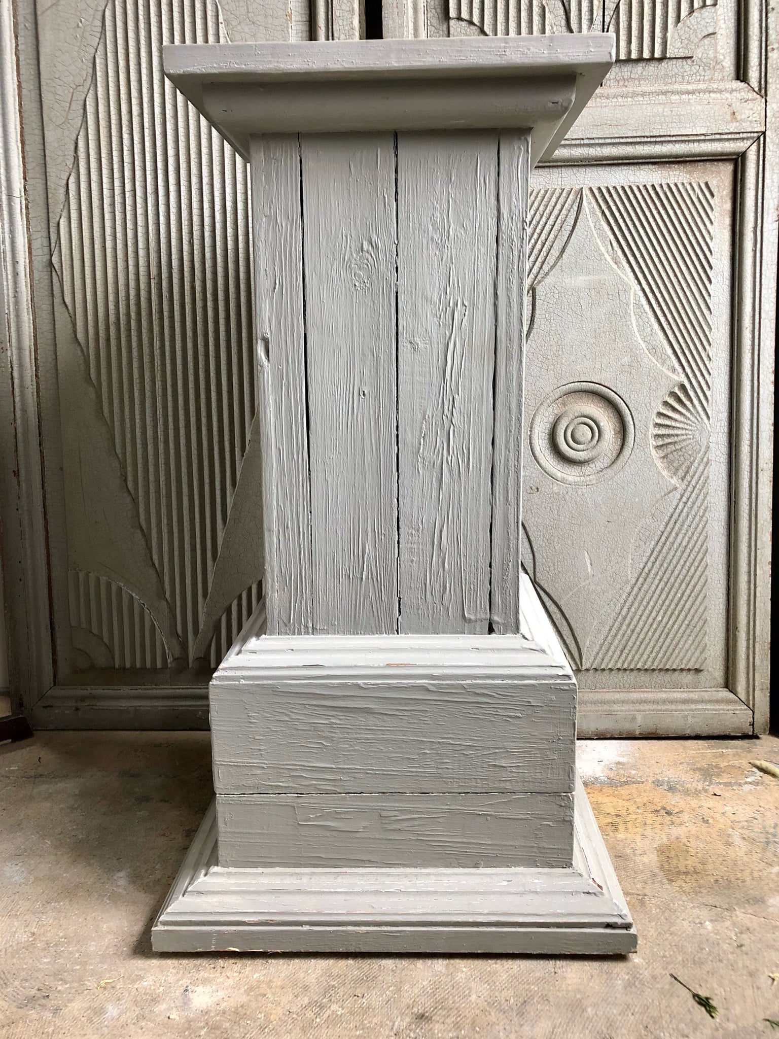 Distressed French Pedestals - A Pair