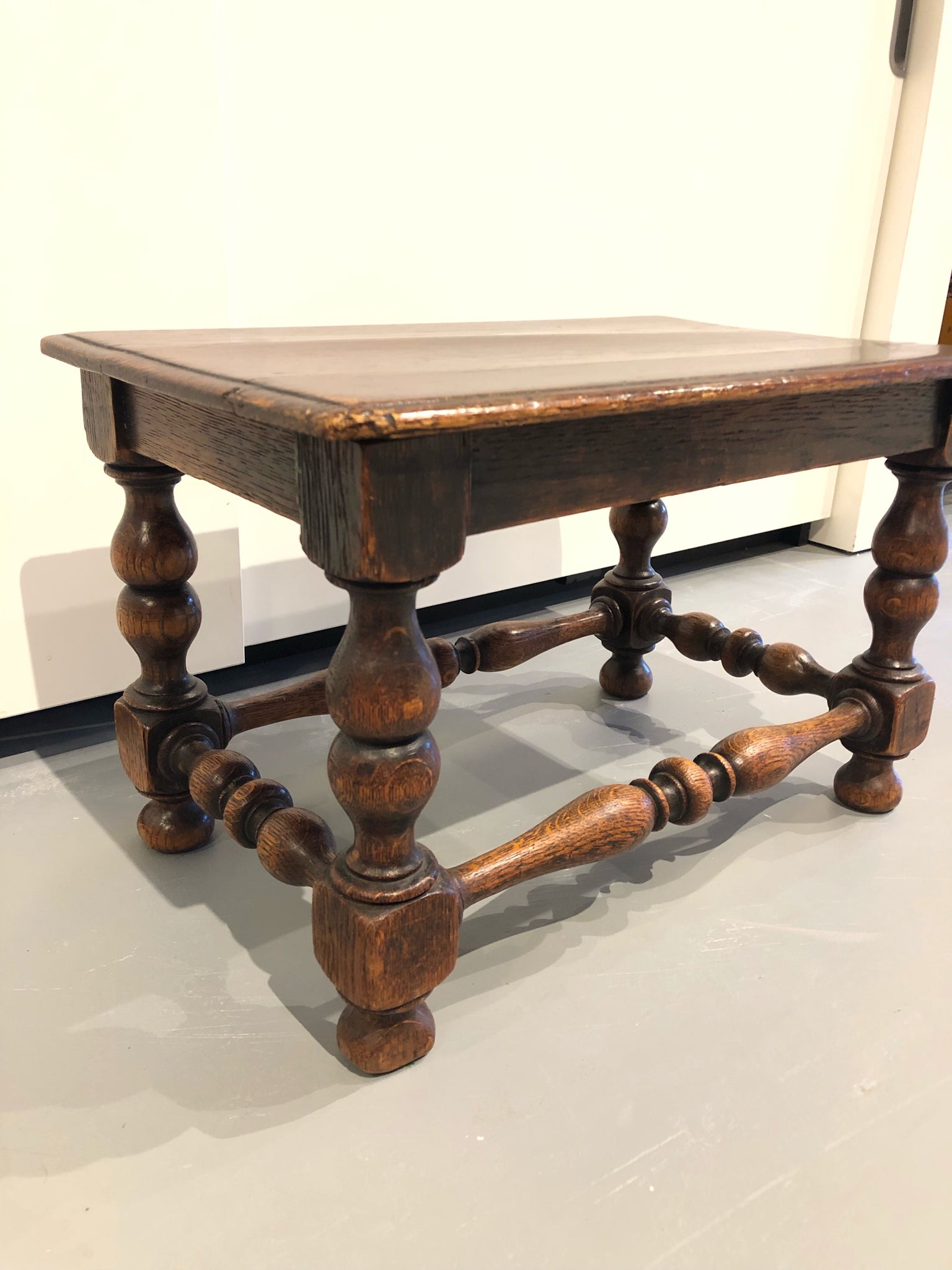 Early 20th Century English Oak Joint Stool
