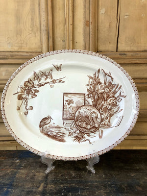 Brown & White Platter by E. & C. Challinor