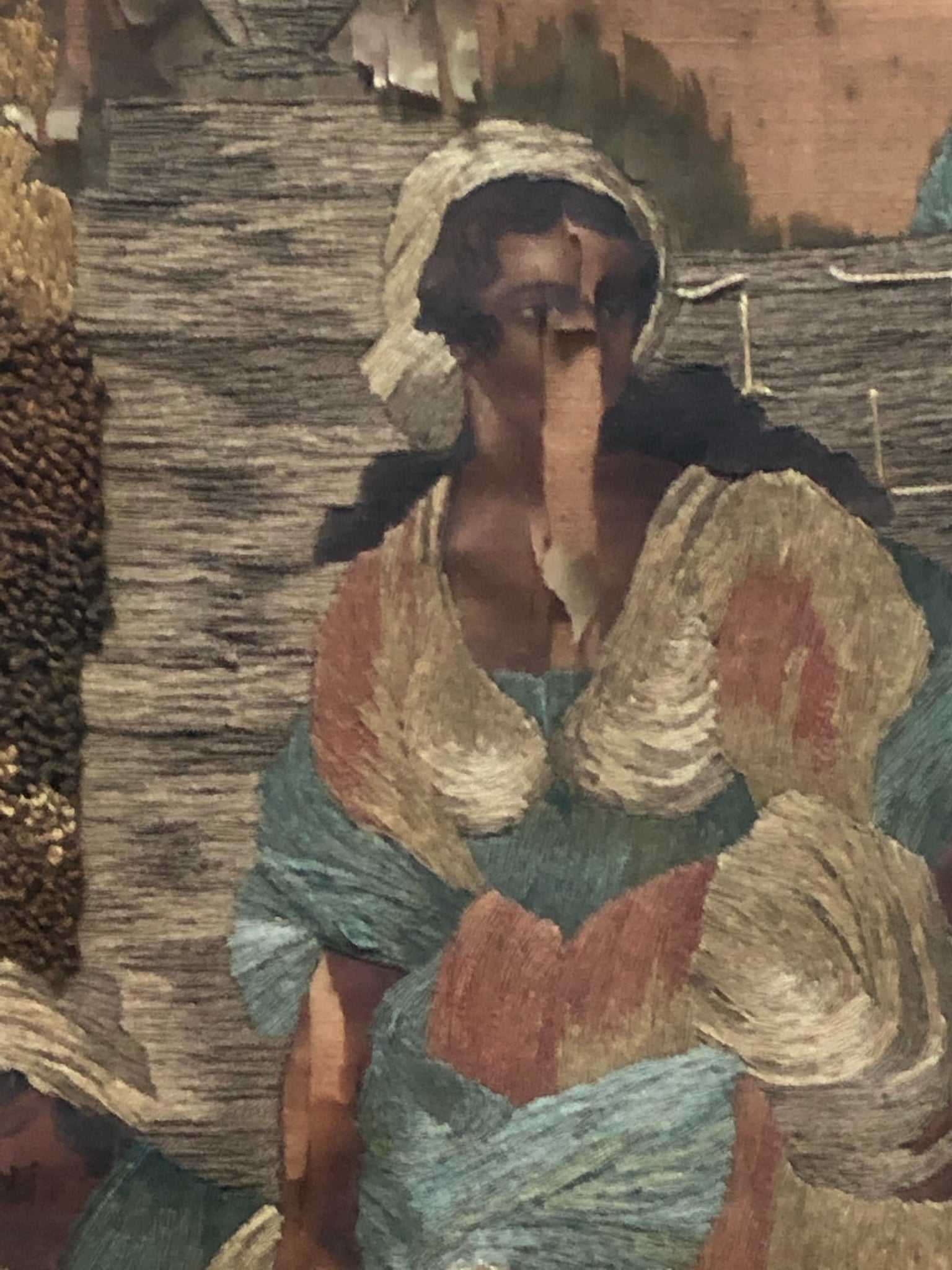18th C. Silk Needlepoint