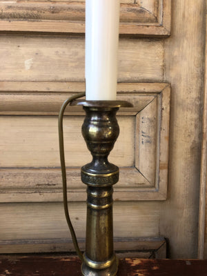 19th C. Candlestick Lamp