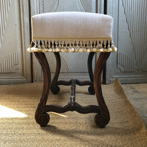 19th Century French Upholstered Stool
