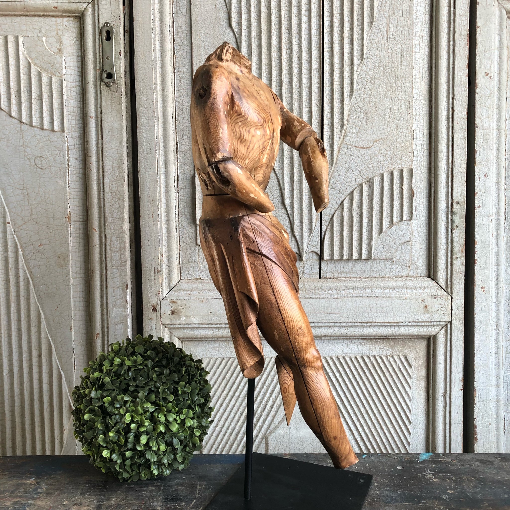 Antique Figural Sculpture on Stand