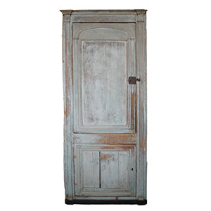 18th C. Painted Oak Cupboard Door
